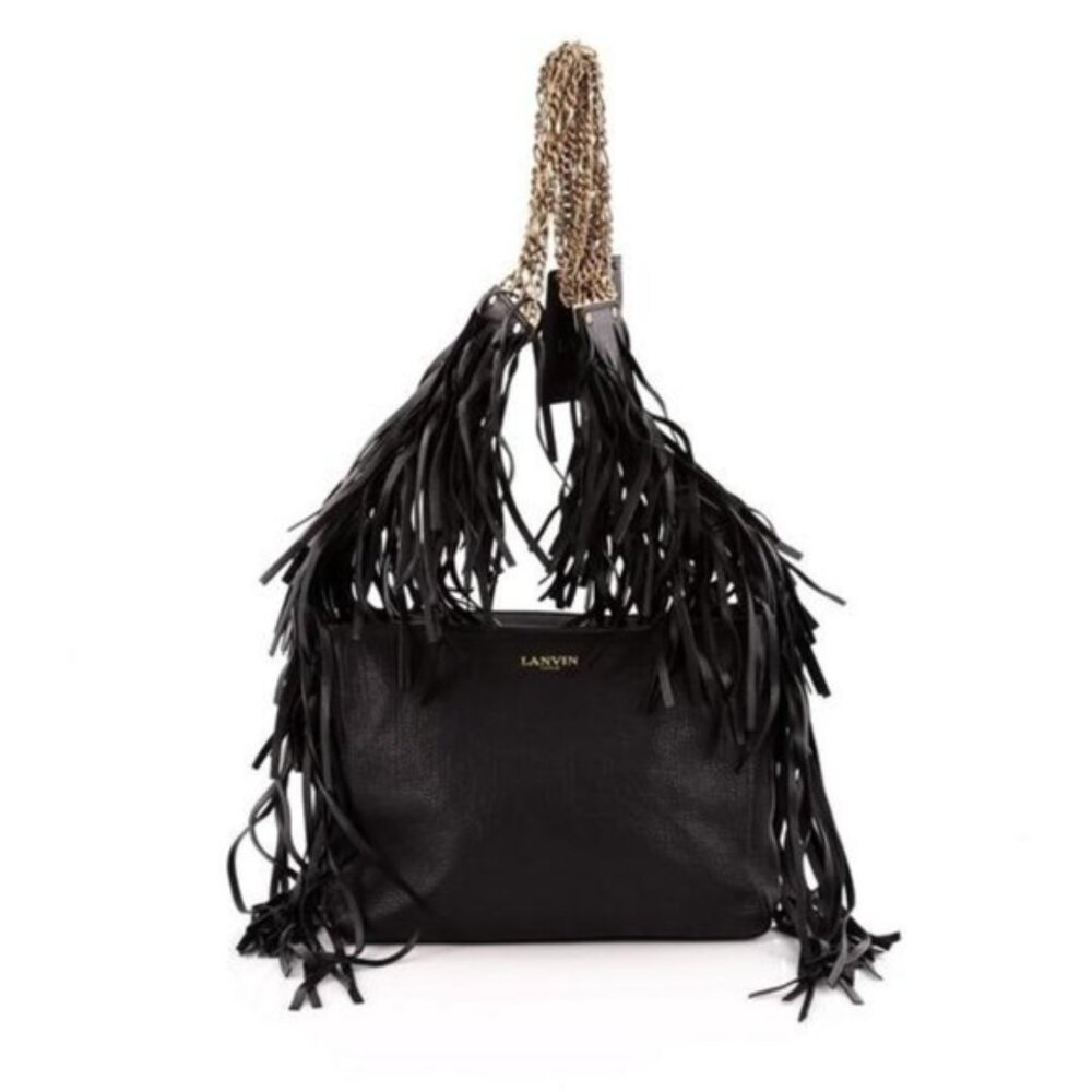 Lanvin Tribale Python Fringe Bag - image 1